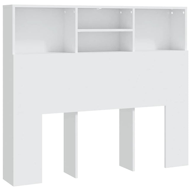 sengegavl med opbevaring 120x19x103,5 cm hvid