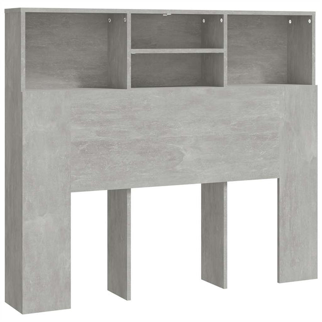 sengegavl med opbevaring 120x19x103,5 cm betongrå