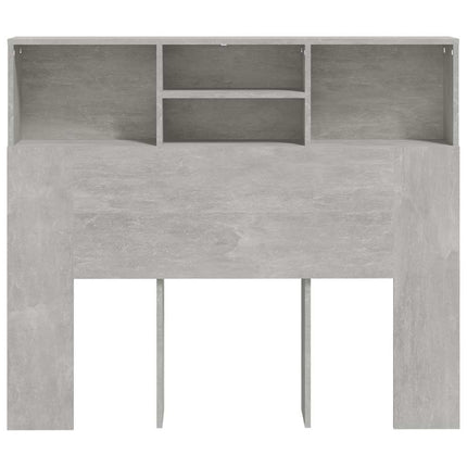 sengegavl med opbevaring 120x19x103,5 cm betongrå