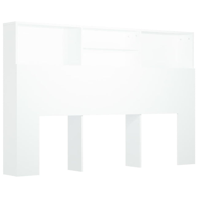 sengegavl med opbevaring 160x19x103,5 cm hvid