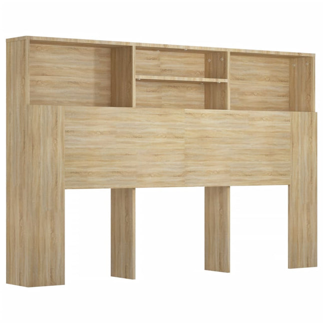 sengegavl med opbevaring 160x19x103,5 cm sonoma-eg