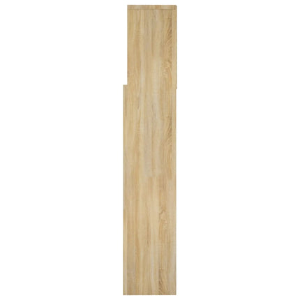 sengegavl med opbevaring 160x19x103,5 cm sonoma-eg