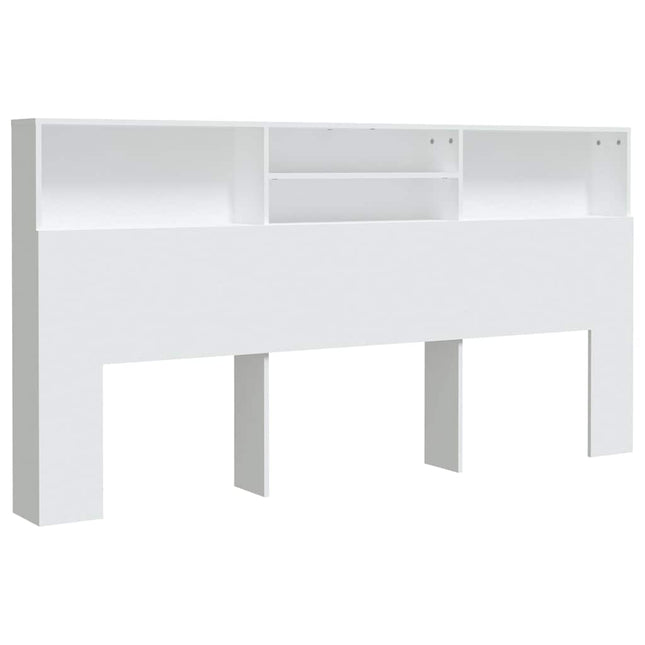 sengegavl med opbevaring 200x19x103,5 cm hvid