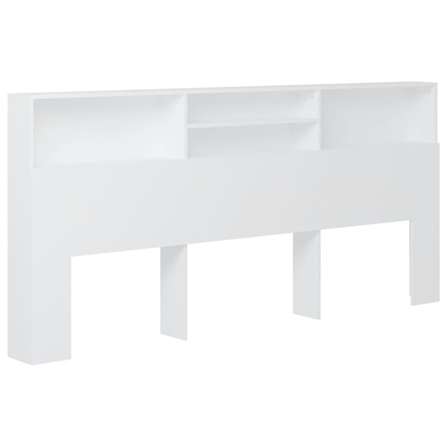 sengegavl med opbevaring 220x19x103,5 cm hvid