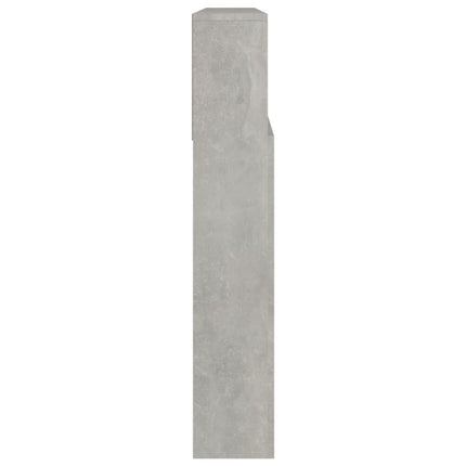 sengegavl med opbevaring 220x19x103,5 cm betongrå