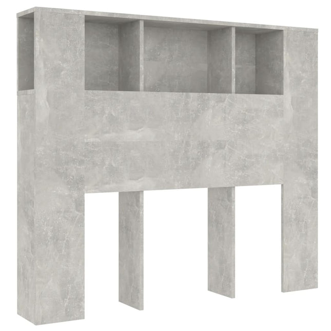 sengegavl med opbevaring 120x18,5x102,5 cm betongrå