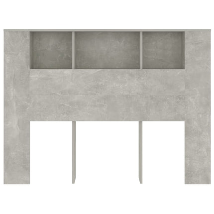 sengegavl med opbevaring 140x18,5x104,5 cm betongrå