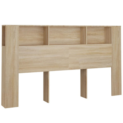 sengegavl med opbevaring 180x18,5x104,5 cm sonoma-eg