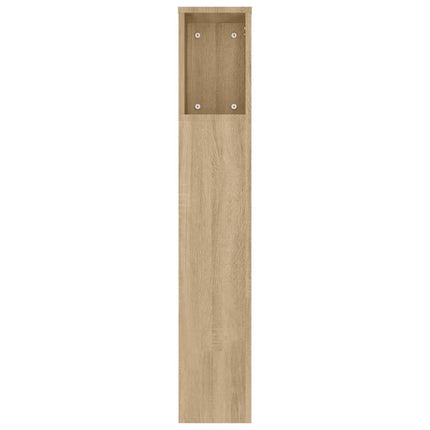 sengegavl med opbevaring 180x18,5x104,5 cm sonoma-eg