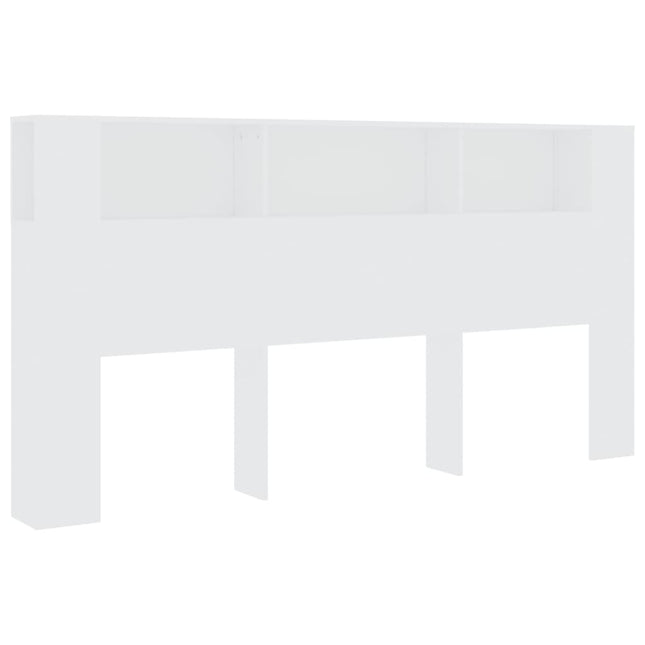 sengegavl med opbevaring 200x18,5x104,5 cm hvid