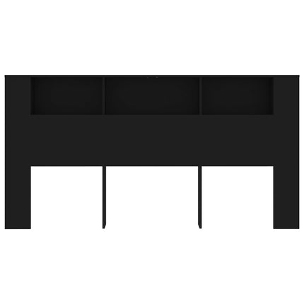 sengegavl med opbevaring 200x18,5x104,5 cm sort