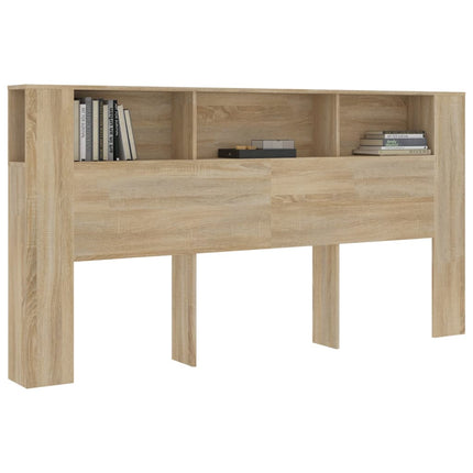 sengegavl med opbevaring 200x18,5x104,5 cm sonoma-eg