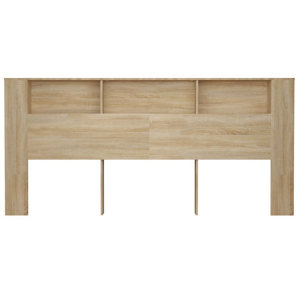 sengegavl med opbevaring 220x18,5x104,5 cm sonoma-eg