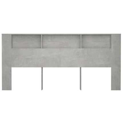 sengegavl med opbevaring 220x18,5x104,5 cm betongrå