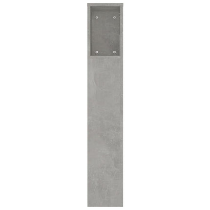 sengegavl med opbevaring 220x18,5x104,5 cm betongrå