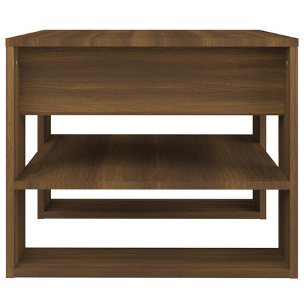 sofabord 55,5x55x45 cm konstrueret træ brun egetræsfarve
