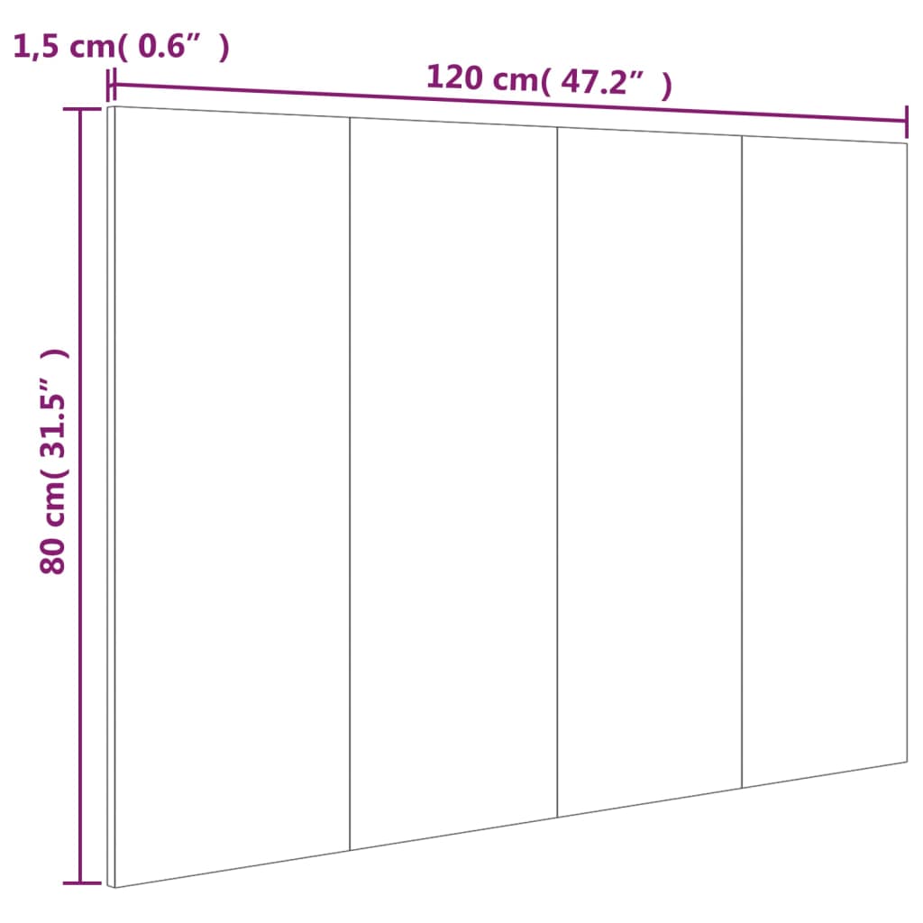 sengegærde 120x1,5x80 cm konstrueret træ brun egetræsfarve