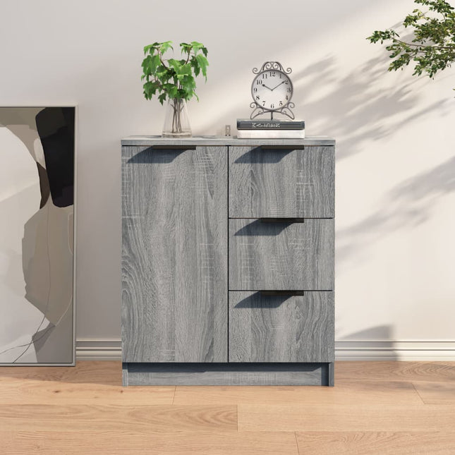 skænk 60x30x70 cm konstrueret træ grå sonoma-eg