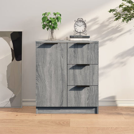 skænk 60x30x70 cm konstrueret træ grå sonoma-eg