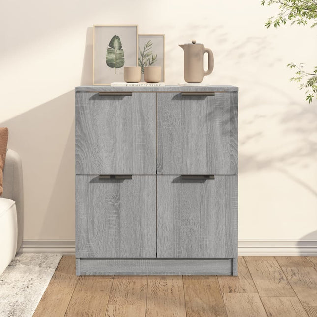 skænk 60x30x70 cm konstrueret træ grå sonoma-eg