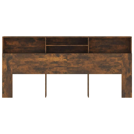 sengegavl med opbevaring 220x19x103,5 cm røget egetræsfarve
