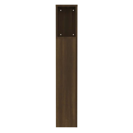 sengegavl med opbevaring 100x18,5x102,5 cm brun egetræ