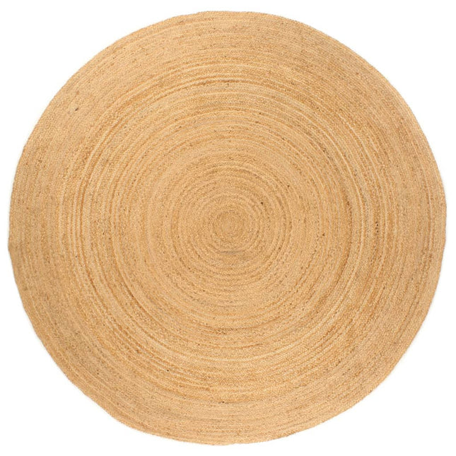 gulvtæppe 180 cm flettet jute rundt