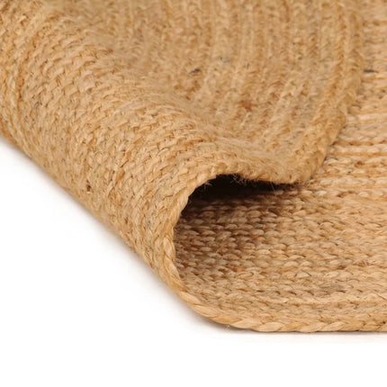 gulvtæppe 180 cm flettet jute rundt