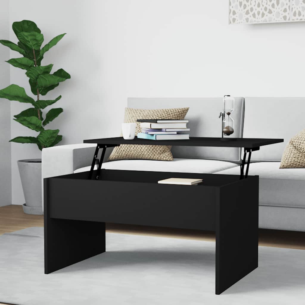sofabord 80x50,5x41,5 cm konstrueret træ sort
