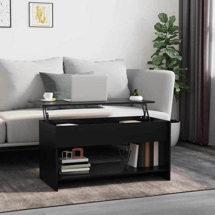 sofabord 102x50x52,5 cm konstrueret træ sort