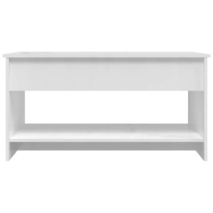 sofabord 102x50x52,5 cm konstrueret træ hvid højglans
