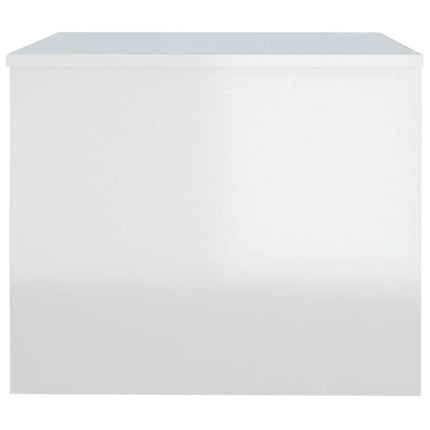 sofabord 80x50x40 cm konstrueret træ hvid højglans