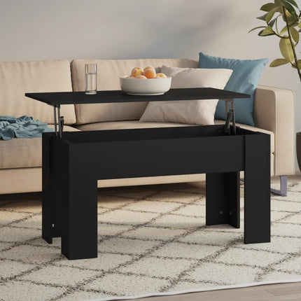 sofabord 101x49x52 cm konstrueret træ sort