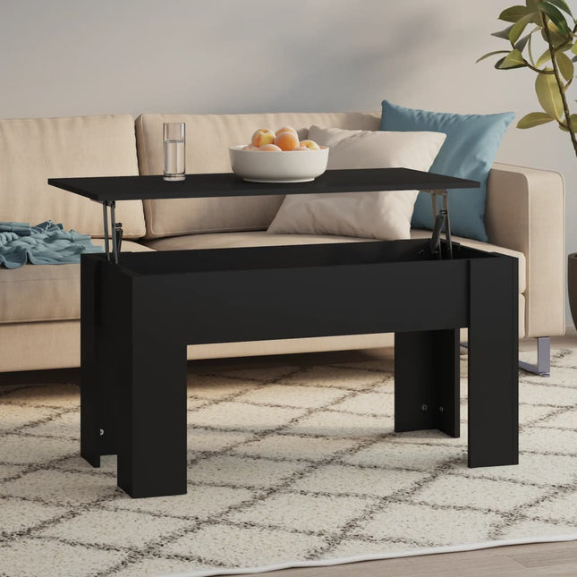 sofabord 101x49x52 cm konstrueret træ sort