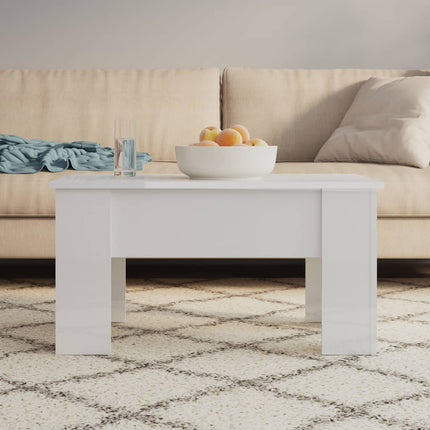 sofabord 79x49x41 cm konstrueret træ hvid højglans