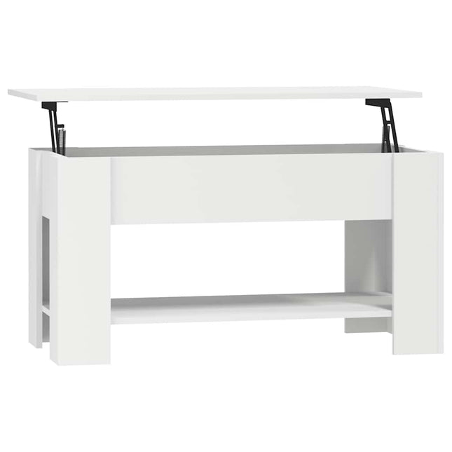 sofabord 101x49x52 cm konstrueret træ hvid