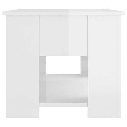 sofabord 79x49x41 cm konstrueret træ hvid højglans