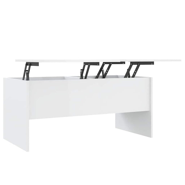 sofabord 102x50,5x46,5 cm konstrueret træ hvid højglans