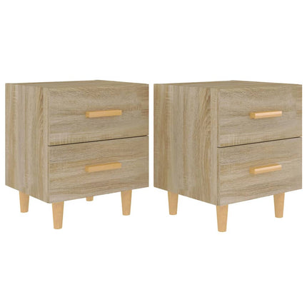 sengeborde 40x35x47,5 cm 2 stk. sonoma-eg