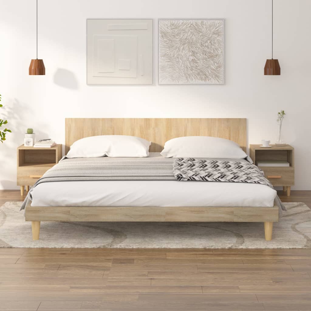 sengeborde 40x35x47 cm 2 stk. sonoma-eg