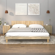 sengeborde 2 stk. konstrueret træ sonoma-eg