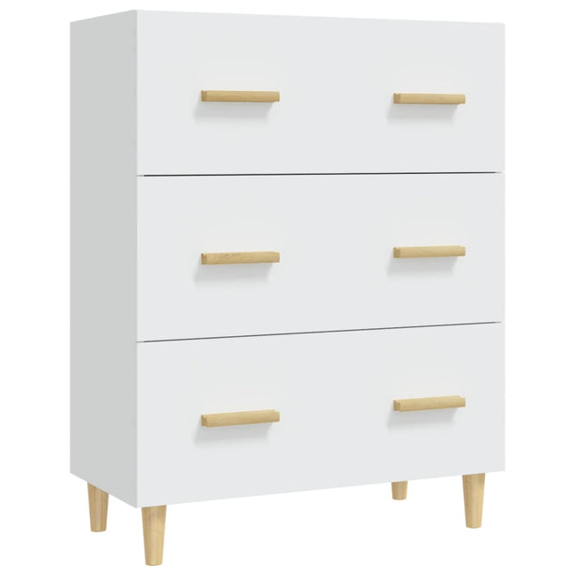 skænk 70x34x90 cm konstrueret træ hvid