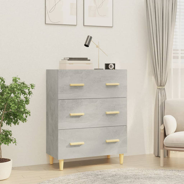 skænk 70x34x90 cm konstrueret træ betongrå