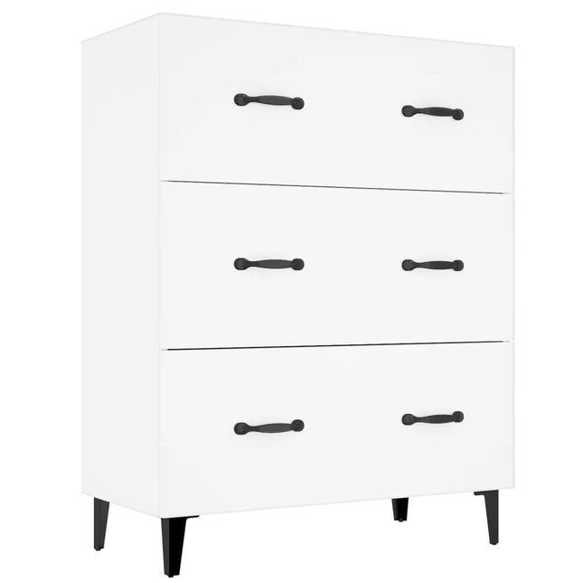 skænk 69,5x34x90 cm konstrueret træ hvid