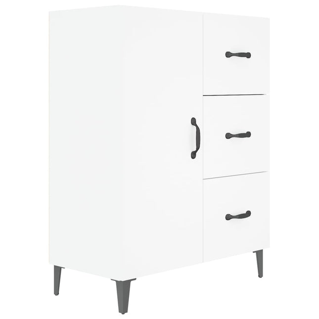 skænk 69,5x34x90 cm konstrueret træ hvid