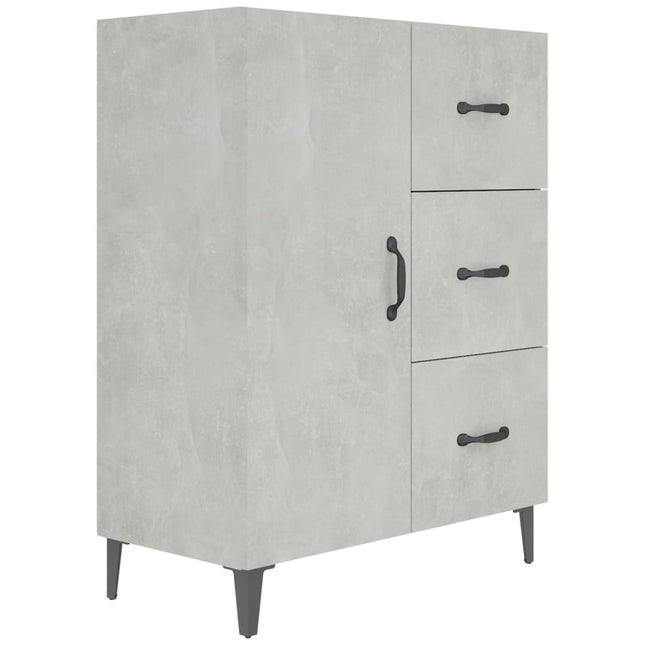 skænk 69,5x34x90 cm konstrueret træ betongrå