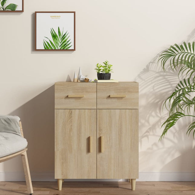 skænk 69,5x34x89 cm konstrueret træ sonoma-eg