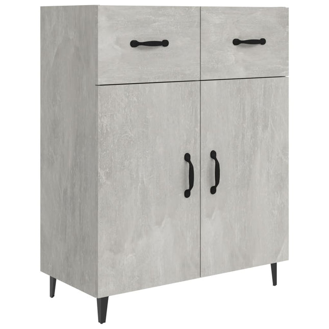 skænk 69,5x34x90 cm konstrueret træ betongrå