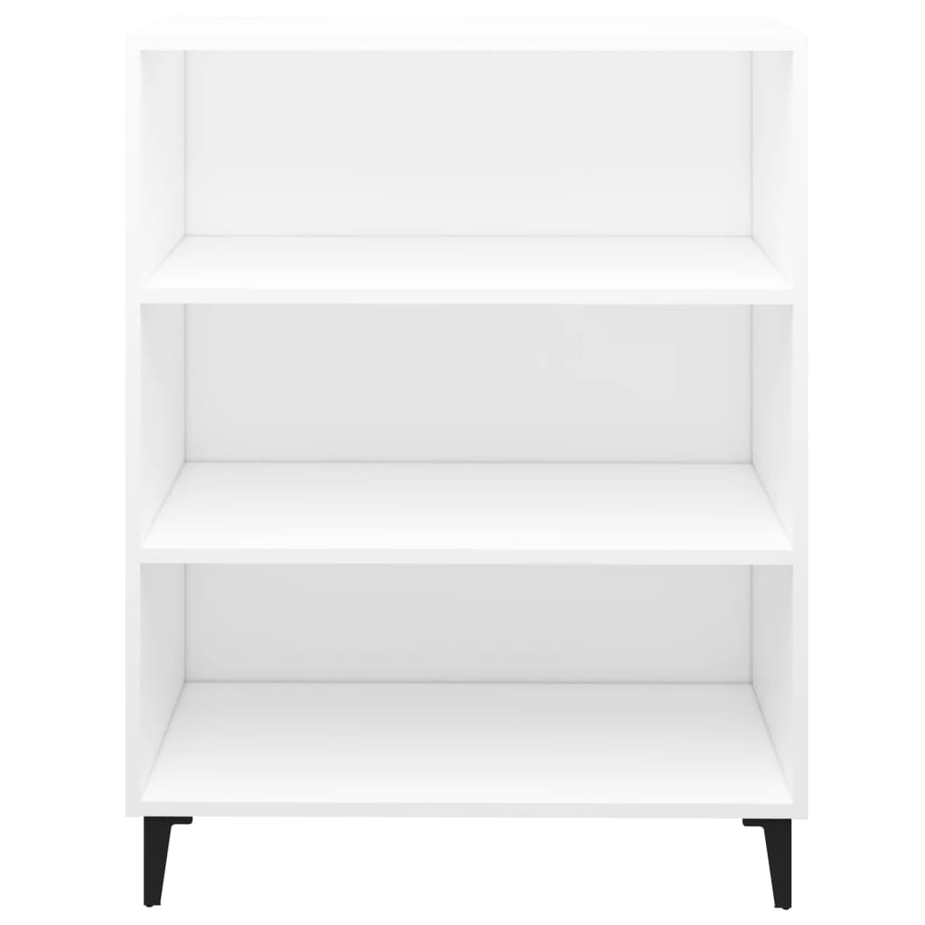 skænk 69,5x32,5x90 cm konstrueret træ hvid