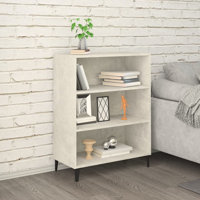 skænk 69,5x32,5x90 cm konstrueret træ betongrå